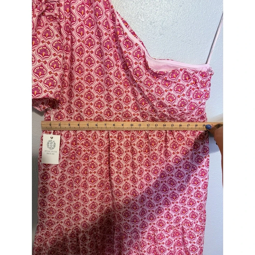 Hyacinth House Floral Pink One Shoulder Maureen Dress Women's XXL NWT - Picture 3 of 7